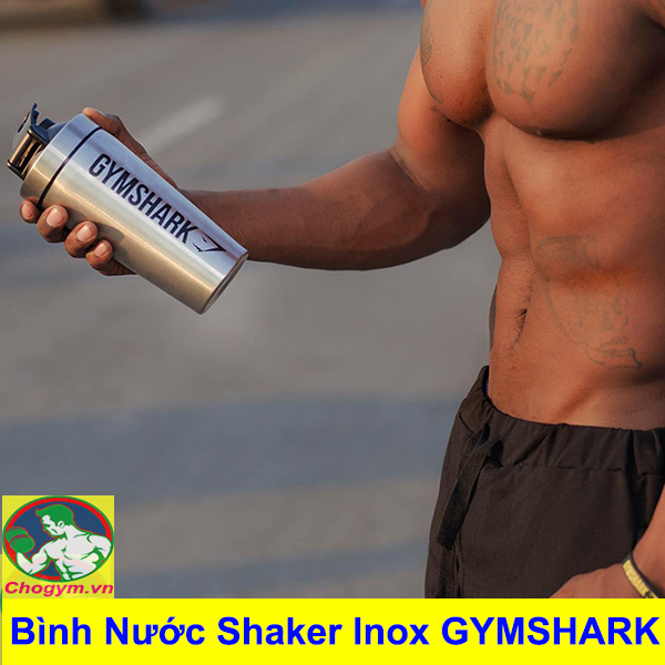 Bình lắc shaker bình nước inox gymshark